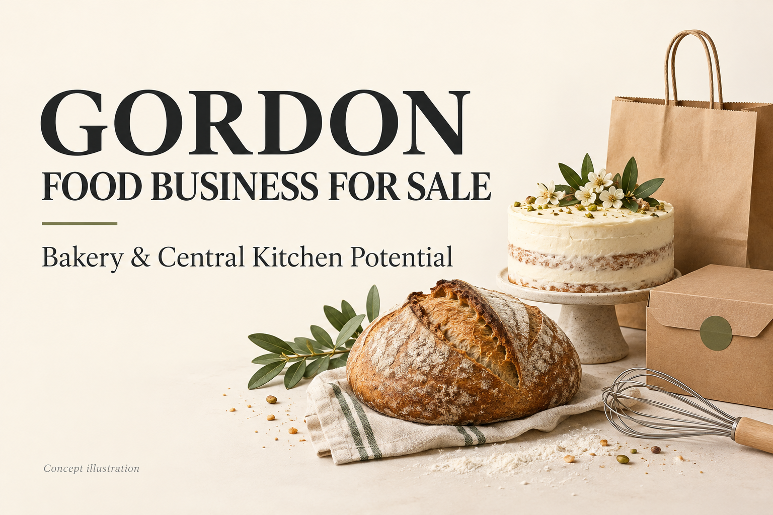 Equipped Food Business for Sale in Gordon — Bakery and Central Kitchen Potential